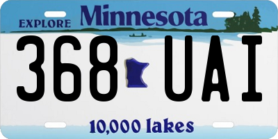 MN license plate 368UAI