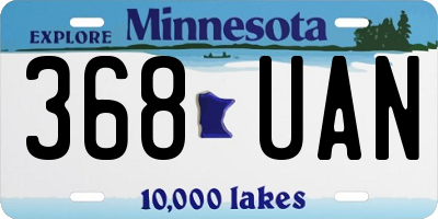 MN license plate 368UAN