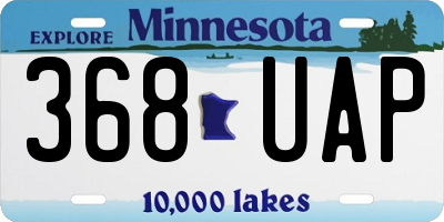 MN license plate 368UAP