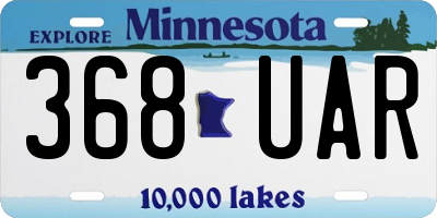 MN license plate 368UAR