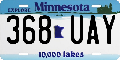 MN license plate 368UAY