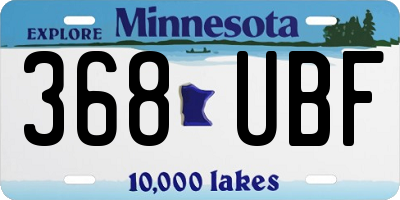 MN license plate 368UBF
