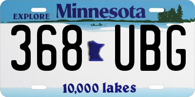 MN license plate 368UBG