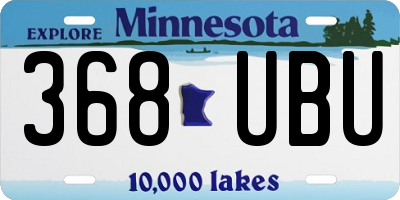 MN license plate 368UBU