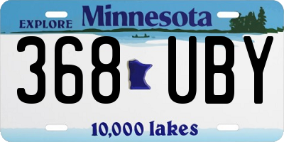 MN license plate 368UBY