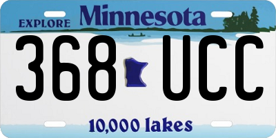 MN license plate 368UCC