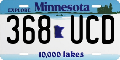 MN license plate 368UCD