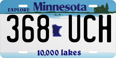 MN license plate 368UCH