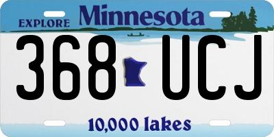 MN license plate 368UCJ