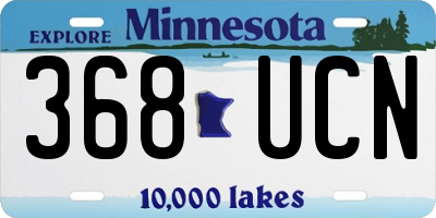 MN license plate 368UCN