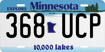 MN license plate 368UCP