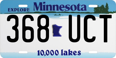 MN license plate 368UCT