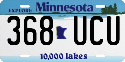 MN license plate 368UCU