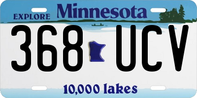 MN license plate 368UCV