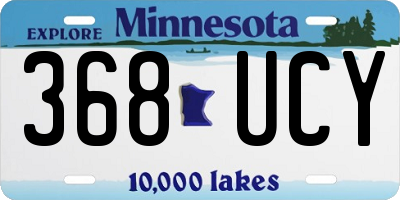 MN license plate 368UCY