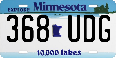 MN license plate 368UDG