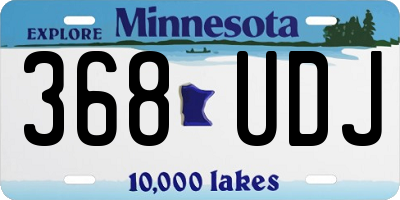 MN license plate 368UDJ