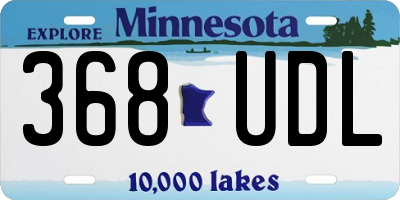 MN license plate 368UDL