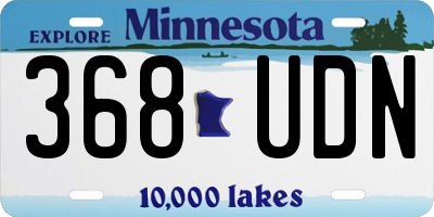 MN license plate 368UDN