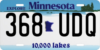 MN license plate 368UDQ