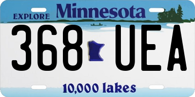 MN license plate 368UEA