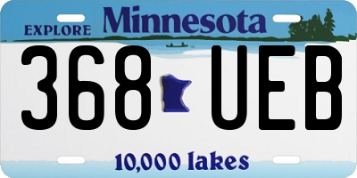 MN license plate 368UEB