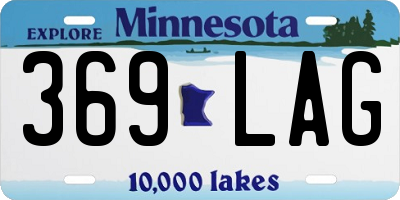 MN license plate 369LAG