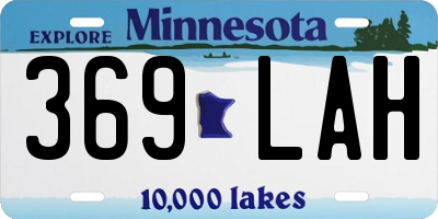 MN license plate 369LAH