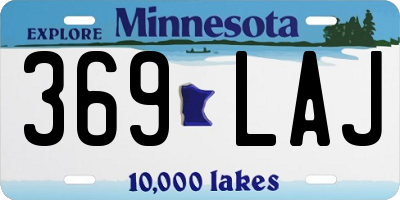 MN license plate 369LAJ