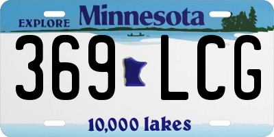 MN license plate 369LCG