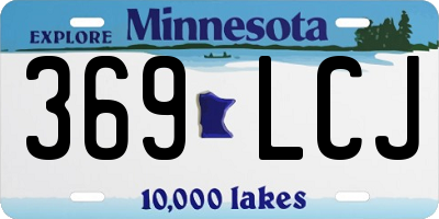 MN license plate 369LCJ