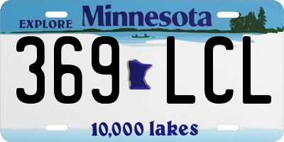 MN license plate 369LCL