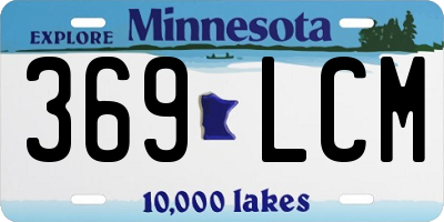 MN license plate 369LCM