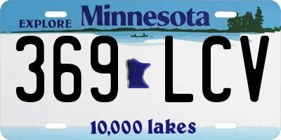 MN license plate 369LCV