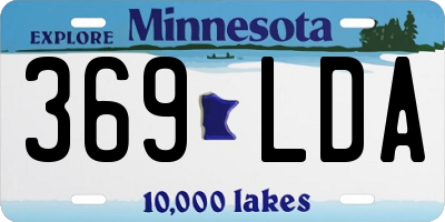 MN license plate 369LDA