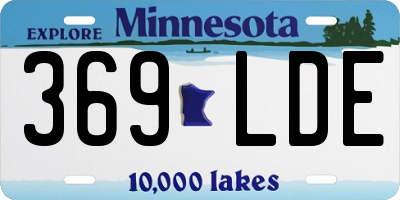 MN license plate 369LDE