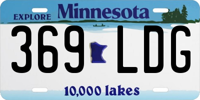 MN license plate 369LDG