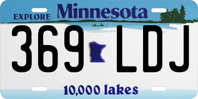 MN license plate 369LDJ