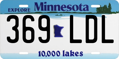 MN license plate 369LDL