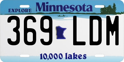 MN license plate 369LDM