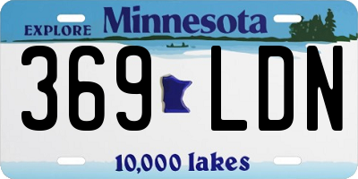 MN license plate 369LDN