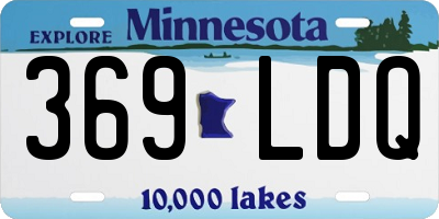 MN license plate 369LDQ