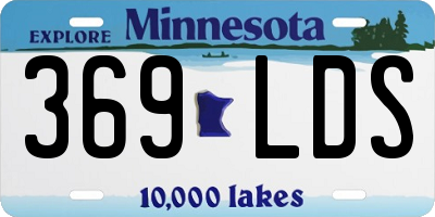 MN license plate 369LDS