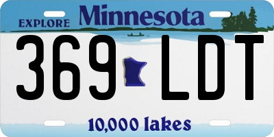MN license plate 369LDT
