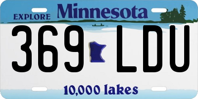 MN license plate 369LDU
