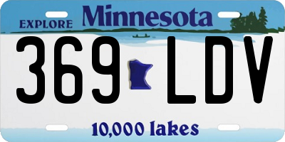 MN license plate 369LDV