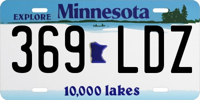 MN license plate 369LDZ