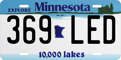 MN license plate 369LED