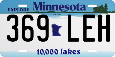 MN license plate 369LEH
