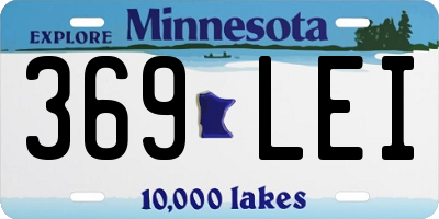 MN license plate 369LEI